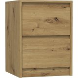 Topeshop K2 ARTISAN sengelampe & sengebord 2 skuffe(r) Egetr #5
