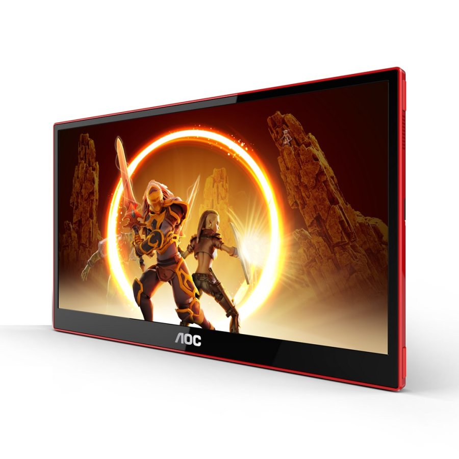AOC 16G3 Brbart tv og skrm Brbar skrm Sort, Rd 39,6 cm (15.6
