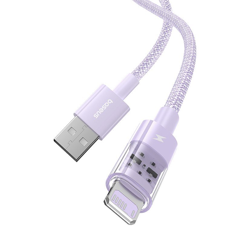 Baseus Gem USB til IP 2.4A hurtigopladningskabel 1 m Lilla #2