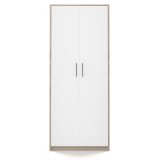 Arkivskab OLIV 2D 74x35x180 cm, Sonoma/Hvid #19