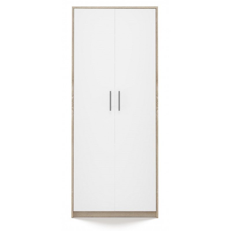 Arkivskab OLIV 2D 74x35x180 cm, Sonoma/Hvid #19