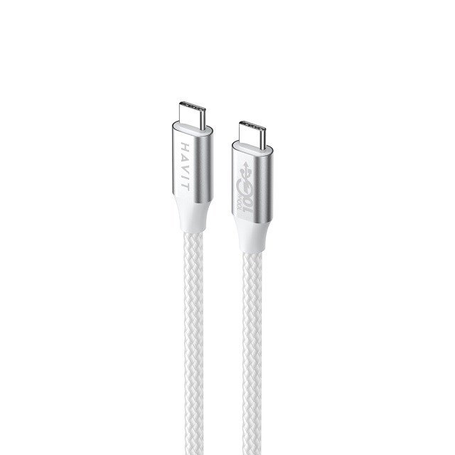 Havit CB6290 - USB Type C til USB Type C-kabel, 1 m (hvid/gr) #1