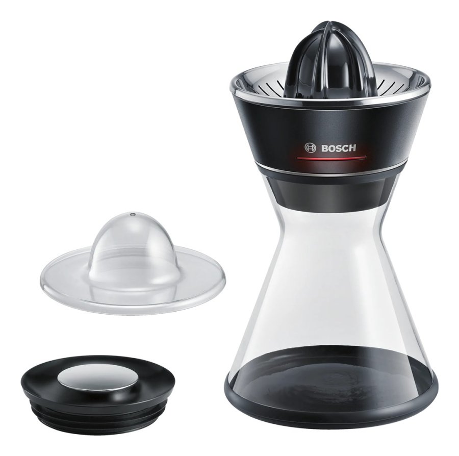 Bosch MCP72GPB citruspresser Plast, Rustfrit stl Sort, Transparent #1