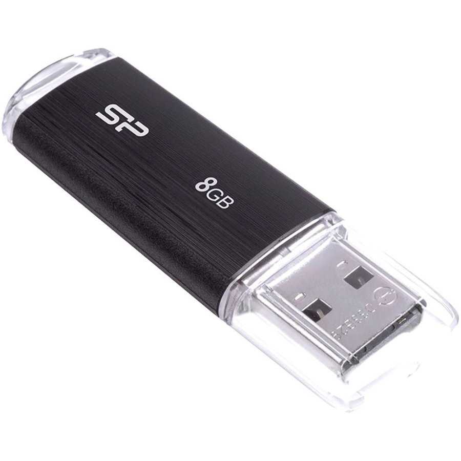 SILICON POWER Ultima U02 Pendrive USB-flashdrev 8 GB USB 2.0 (SP008GBUF2U02V1K) Sort #2