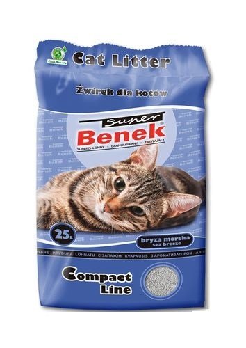 SUPER BENEK COMPACT Kattegrus Bentonit grus Havbrise 25 l #1