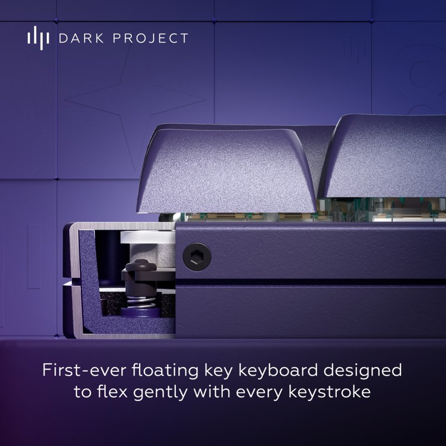 Dark Project ALU87B Celestial, G3MS Voidstone Switch, UK/DE/AT/ES/IT/FI/NO/SE/DK tastatur Spil USB QWERTZ Dansk, Engelsk, Tysk, Italiensk, Nordisk, Norsk, Spansk, Svensk, UK engelsk Lilla #15