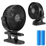 Bordventilator med clips 15cm USB + batteri, sort #7