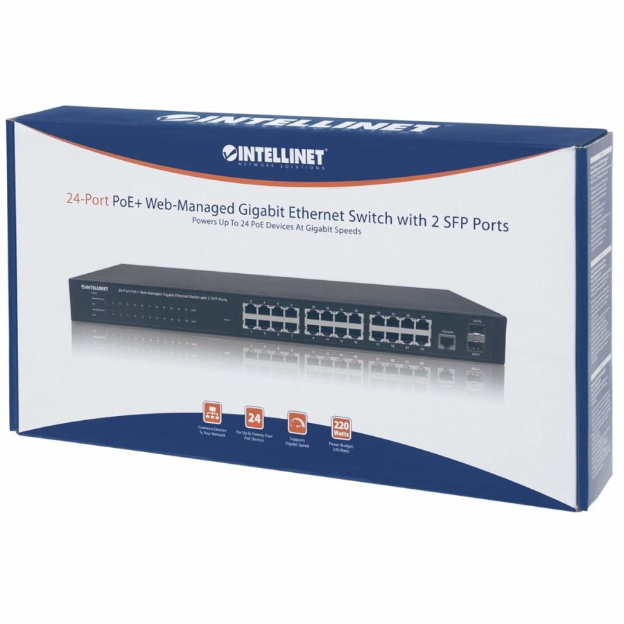 Intellinet 560559 netvrksswitch Administreret Gigabit Ethernet (10/100/1000) Strm over Ethernet (PoE) Sort #2