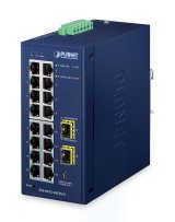 PLANET IP30 Industrial L2/L4 16-Port Administreret L2/L4 Gigabit Ethernet (10/100/1000) Bl� #1