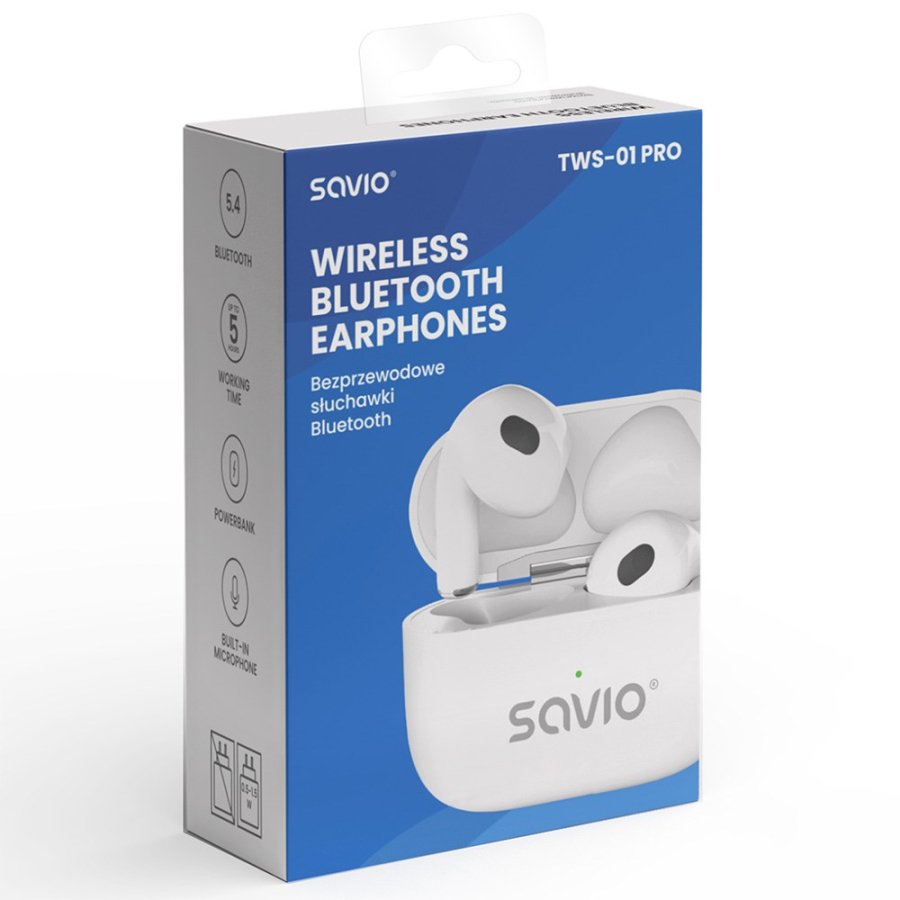 SAVIO TWS-01 PRO Trdlse hovedtelefoner #6