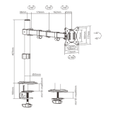 Gembird MA-D1-01 skrmbeslag og -stativer 81,3 cm (32