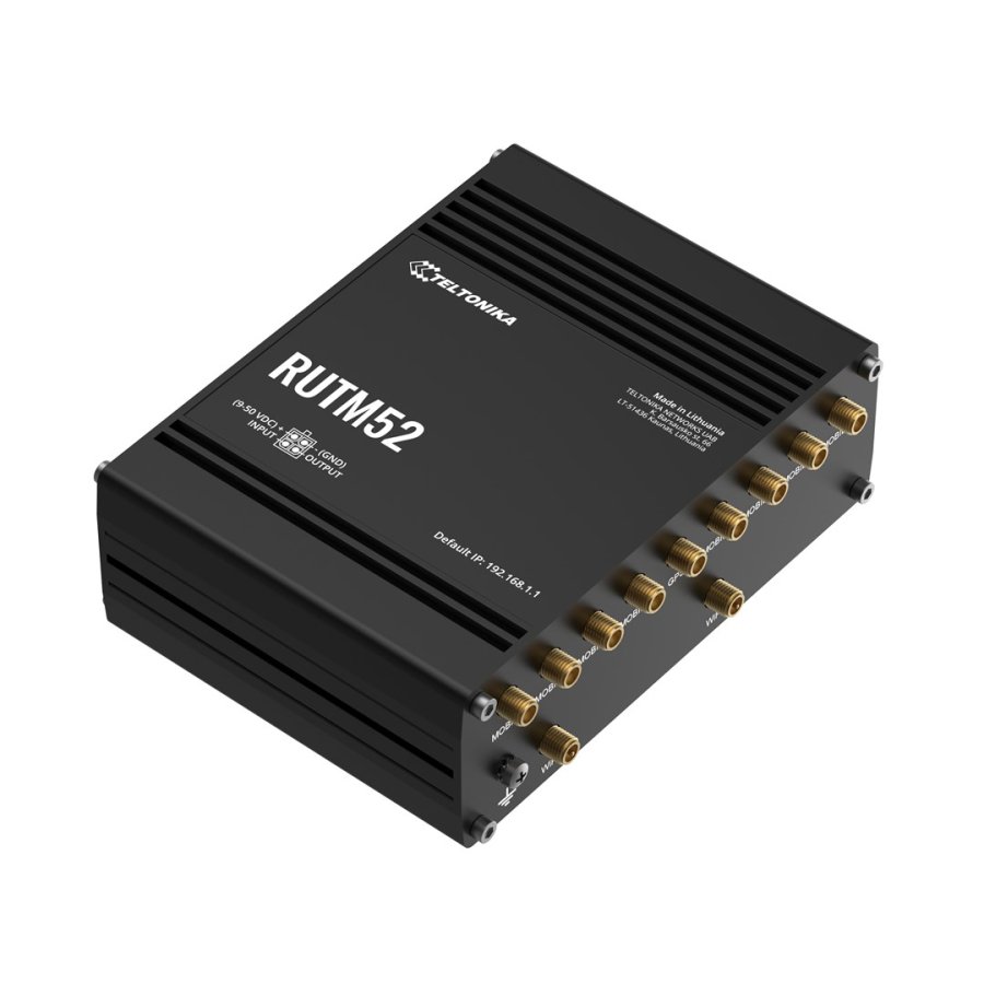 Teltonika RUTM5210B000 tr�dl�s router Gigabit Ethernet Dual-band (2,4 GHz / 5 GHz) 5G Sort #1