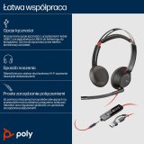HP Poly Blackwire 5220 Stereo USB-C Headset +3.5mm Plug +USB-C/A Adapter #2