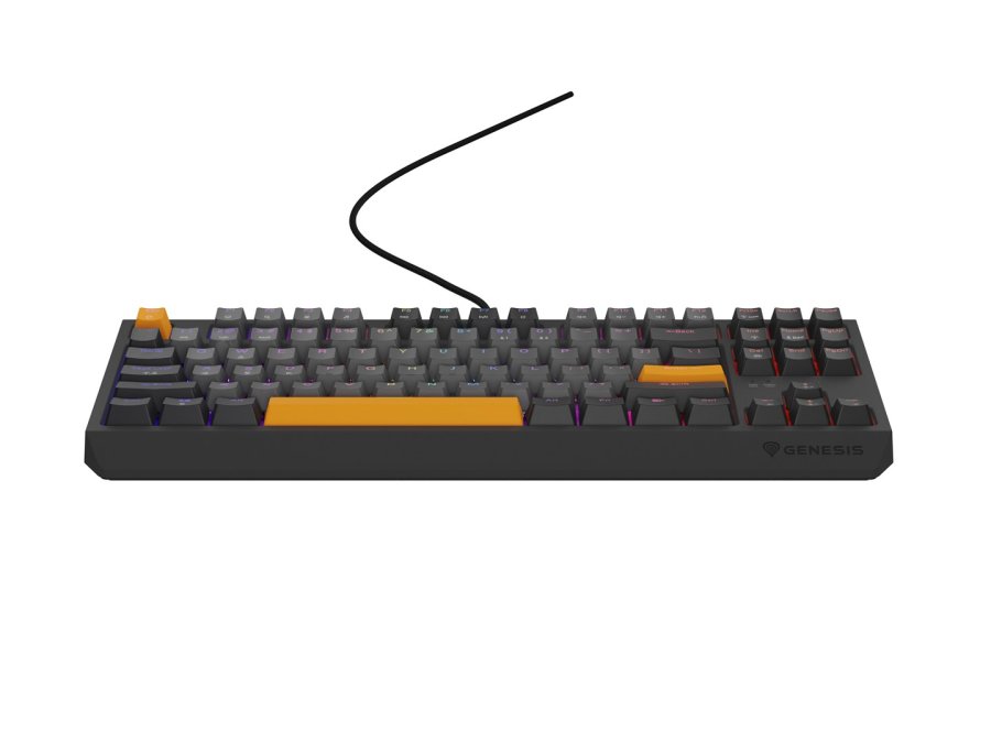 GENESIS Thor 230 TKL tastatur Spil USB + RF Wireless + Bluetooth QWERTY Sort, Gr, Orange #7