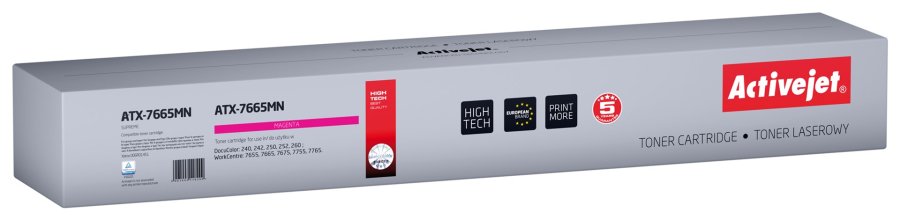 Activejet ATX-7665MN Tonerpatron til Xerox-printere; Erstatning Xerox 006R01451; Supreme; 34000 sider; magenta #1