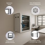 Extralink Cabinet rack EX.8574 400mm 600mm 450 mm hanging Openable 19'' 9U Vgmonteret stativ Gr #11