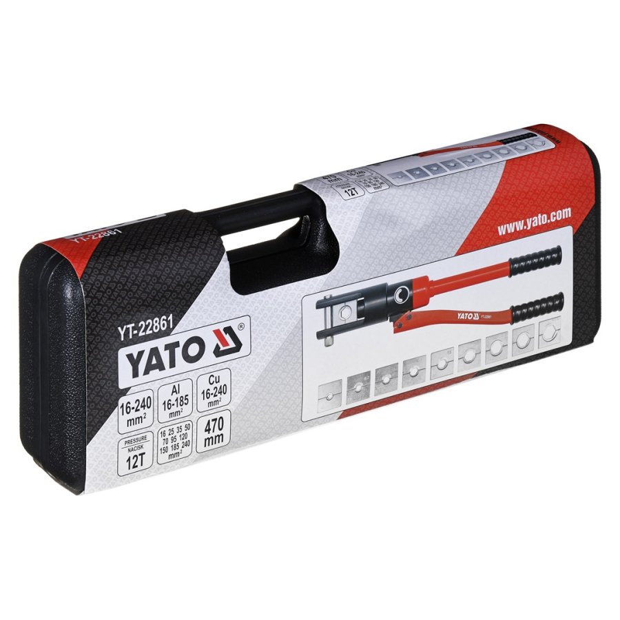 Yato YT-22861 hydraulisk h�ndkrympe v�rkt�j Sort, R�d Metal #6