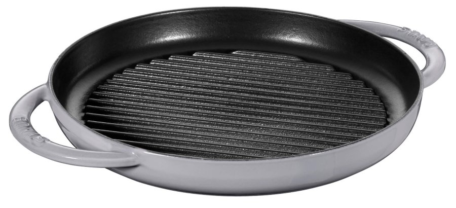 STAUB rund grillpande i stbejern med to hndtag 40509-522-0 - grafit 26 cm #1