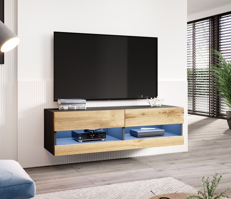 Cama RTVVIGO140N C/DW TV stativ & underholdningscenter 2 hylder #3