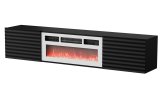 Cama RTV-skab TULA 183x35x37 sort mat + hvid pejs #1