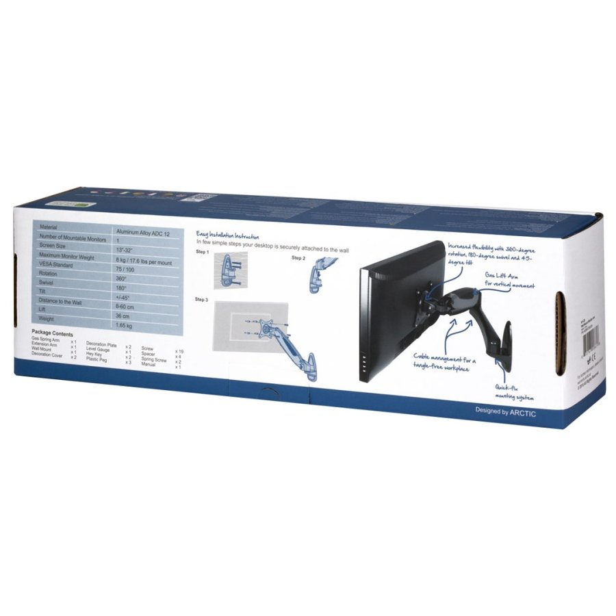 ARCTIC W1-3D skrmbeslag og -stativer 81,3 cm (32
