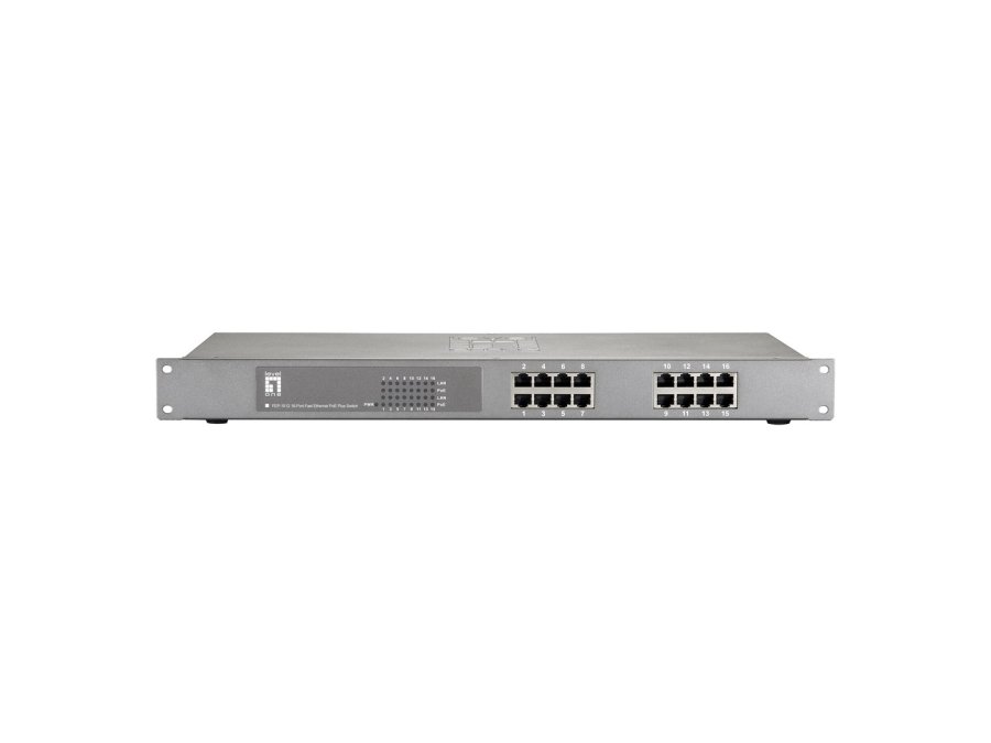 LevelOne FEP-1612W150 netv�rksswitch Fast Ethernet (10/100) Str�m over Ethernet (PoE) Gr� #1