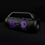 Bluetooth Party Boombox | 6 timer | 2.0 | 120 W | Medieafspilning: AUX / Micro SD / USB | IPX5 | Kan parres | Brehndtag | Fest lys | Sort #10