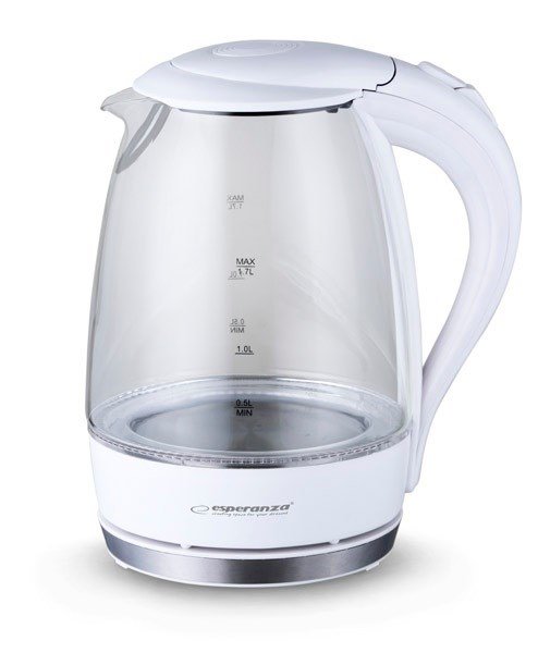 Esperanza EKK011W elkedel 1,7 L glas/hvid 2200 W #1