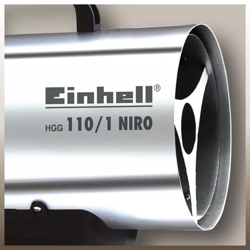 Einhell HGG 110/1 Niro Varmluftspistol 30 W Sort, Slv #25
