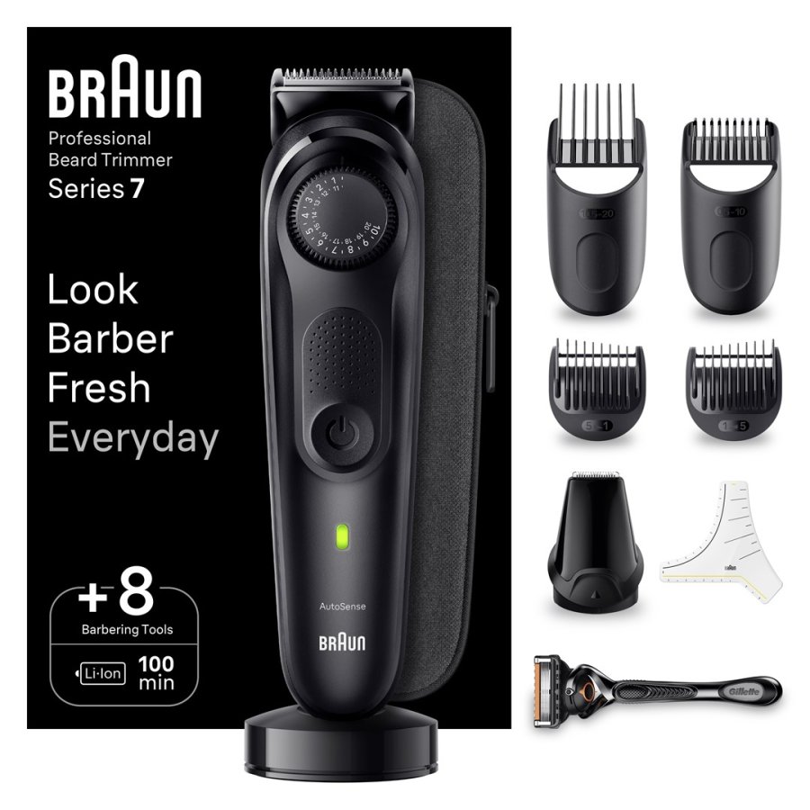 Braun BeardTrimmer 7 80708231 sk�g trimmer Batteri 40 2 cm Sort #4