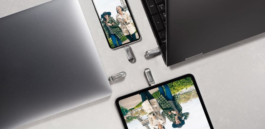 SanDisk Ultra Dual Drive Luxe USB-ngle 64 GB USB Type-A / USB Type-C 3.2 Gen 1 (3.1 Gen 1) Rustfrit stl #4
