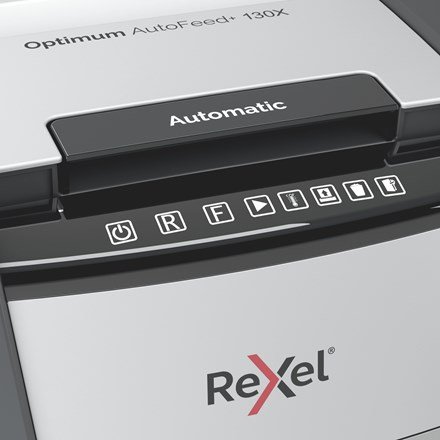 Rexel Optimum AutoFeed+ 130X papirmakulator Krydsmakulering 55 dB 22 cm Sort, Slv #4