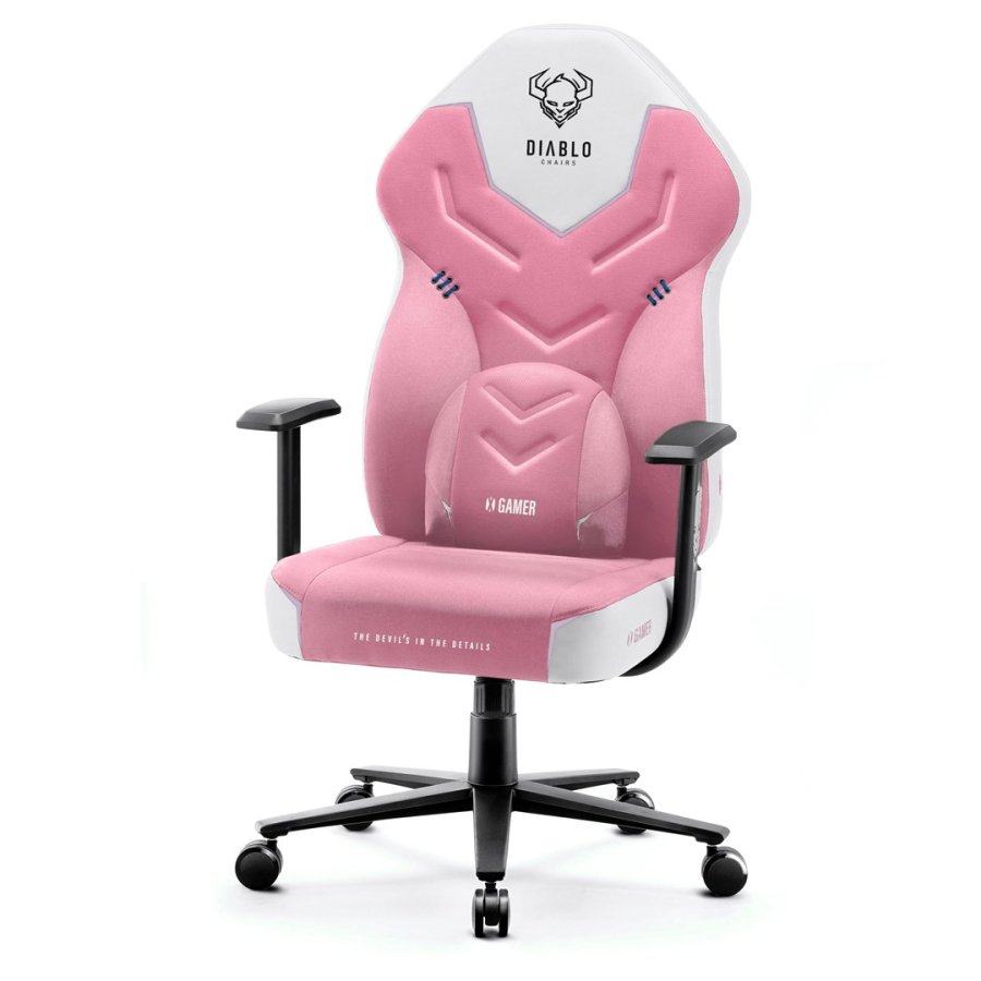 DIABLO X-GAMER gaming-stol i pink og hvid #2