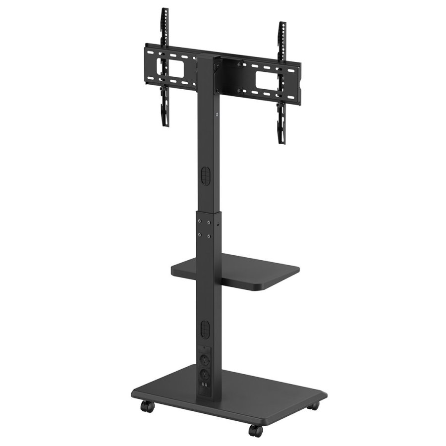 Stativ/vogn til tv Ergo-Office, maks. belastning 50 kg/5 kg hylde, maks. VESA 600x400, indbygget strmskinne, sort, ER-304 B #1