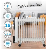 Adler AD 7819 varmeapparat Indendrs Hvid 2500 W Olie elektrisk omrdevarmer #10