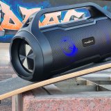 Bluetooth Party Boombox | 6 timer | 2.0 | 120 W | Medieafspilning: AUX / Micro SD / USB | IPX5 | Kan parres | Brehndtag | Fest lys | Sort #12