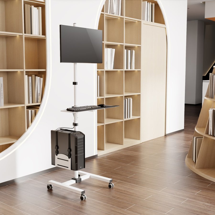 Maclean professional stand trolley, mobil computerarbejdsstation p hjul, max 17-32, max 20 kg, MC-793 #6