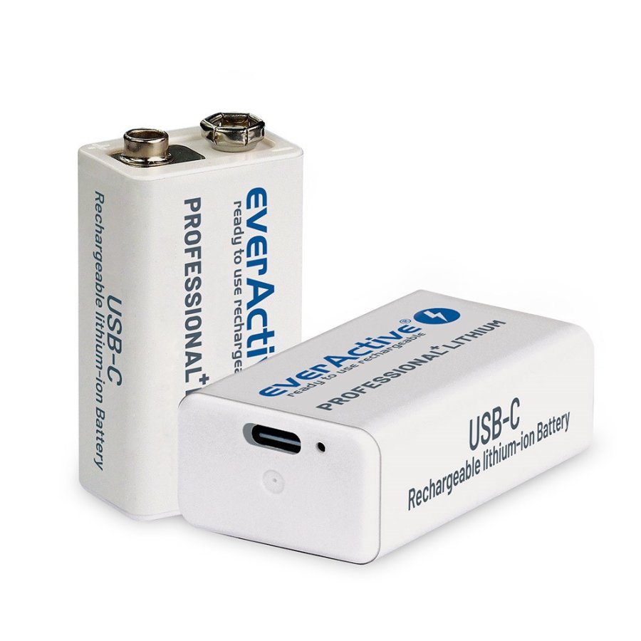 Genopladeligt batteri everActive 6F22/9V Li-ion 550 mAh med USB TYPE C #5