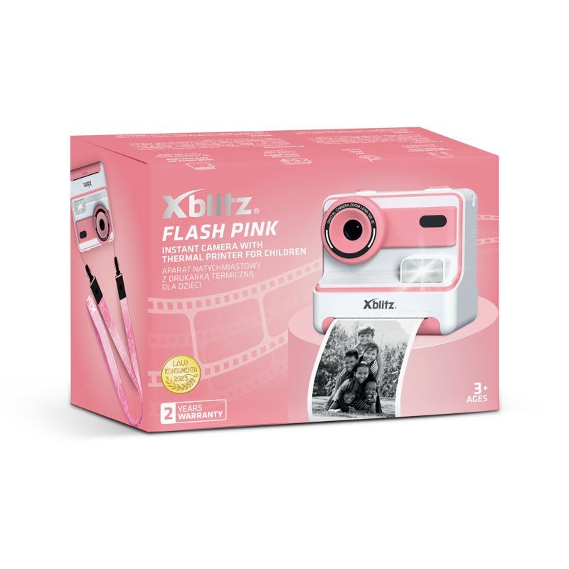 FLASH PINK �JEBLIKKELIGT KAMERA MED TERMISK PRINTER TIL B�RN #8