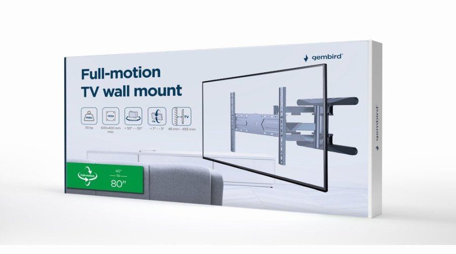 Gembird WM-80ST-01 tv-beslag 2,03 m (80