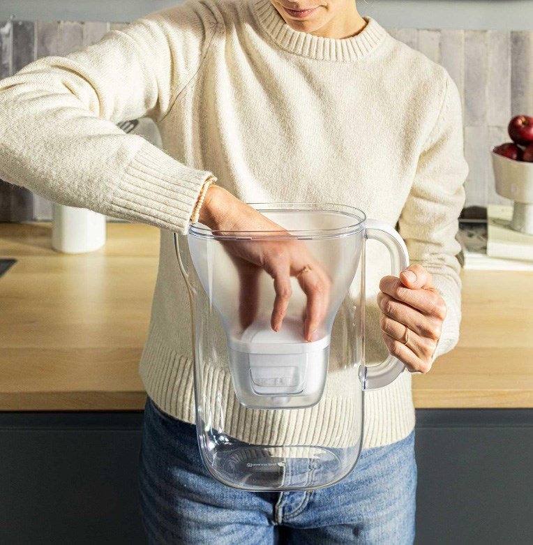 BRITA Style ESSENTIAL XL sandfarvet filterkande + 3 x  MX Pro Pure Performance filter #9