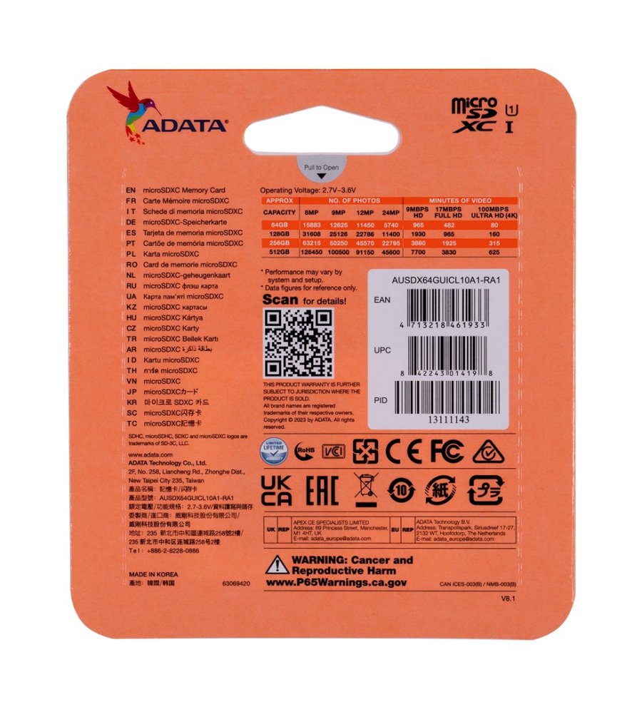 ADATA 64GB, microSDHC, Class 10 UHS-I Klasse 10 #2