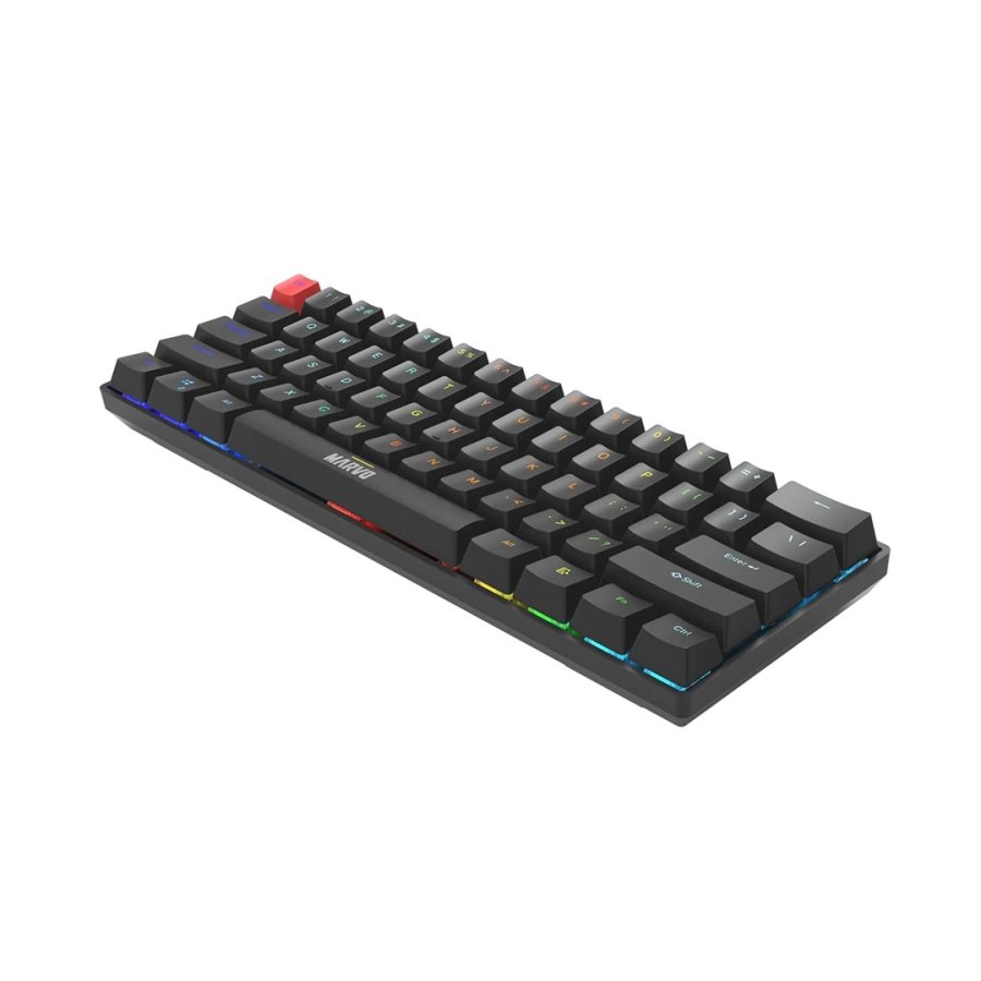 Marvo Scorpion KG933G Saber 61 Wired Mechanical RGB 60% UK Layout Gaming Keyboard (Black) tastatur Spil QWERTY Sort #4