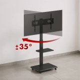 Stativ/vogn til tv Ergo-Office, maks. belastning 50 kg/5 kg hylde, maks. VESA 600x400, indbygget strmskinne, sort, ER-304 B #11