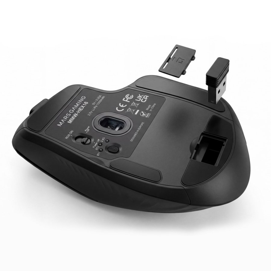 Mars Gaming MMWHEX16 mus Spil H�jre h�nd Bluetooth Optisk 24000 dpi #3
