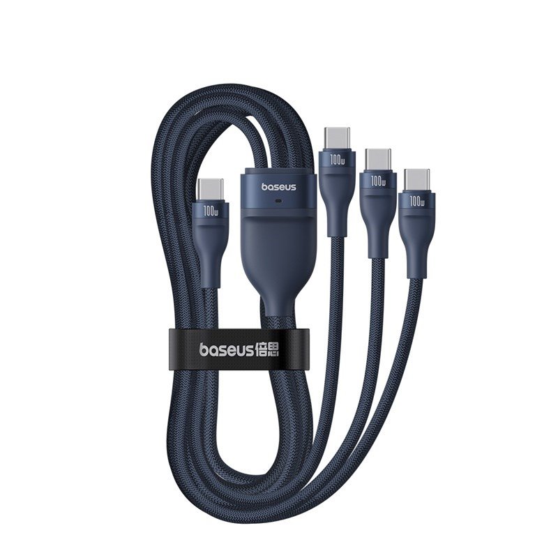 Baseus Flash Series Type C til C+C+C hurtigopladningskabel 480 Mbps Bl #3