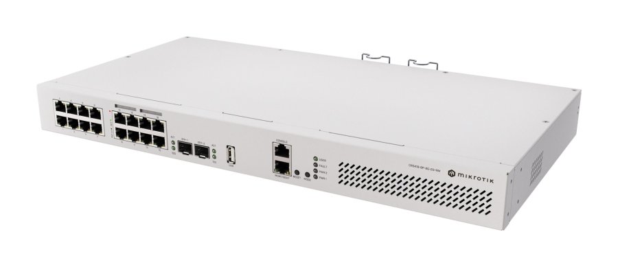 Mikrotik CRS418-8P-8G-2S+RM Cloud Router/Sw L2/L3 Gigabit Ethernet (10/100/1000) Str�m over Ethernet (PoE) 1U #1
