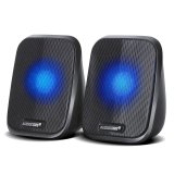 Computerhjttalere 6W USB minijack Sort Audiocore AC835 LED #1