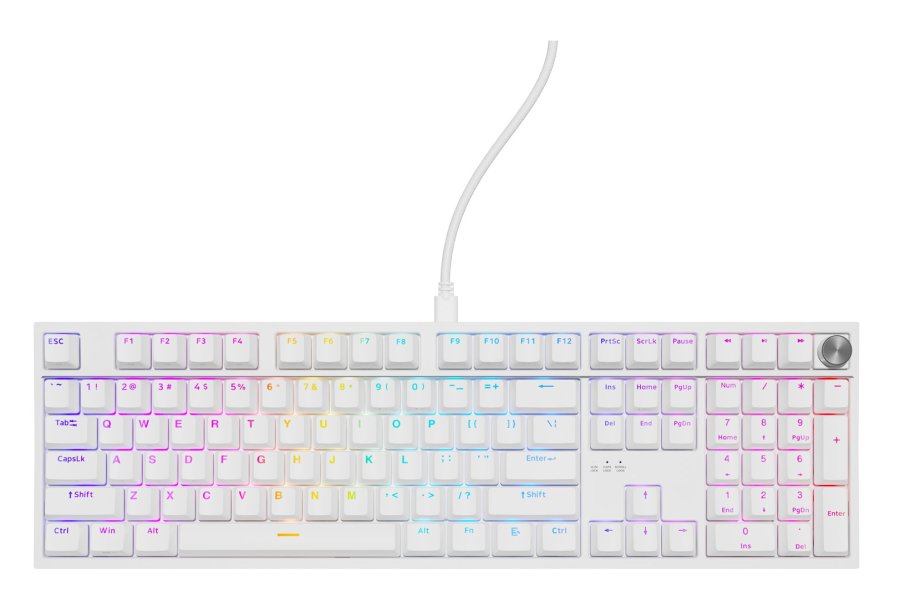 KLAWIATURA DLA GRACZY GENESIS THOR 404 US PODWIETLENIE RGB MECHANICZNA BIAA OUTEMU PEACH SILENT #3