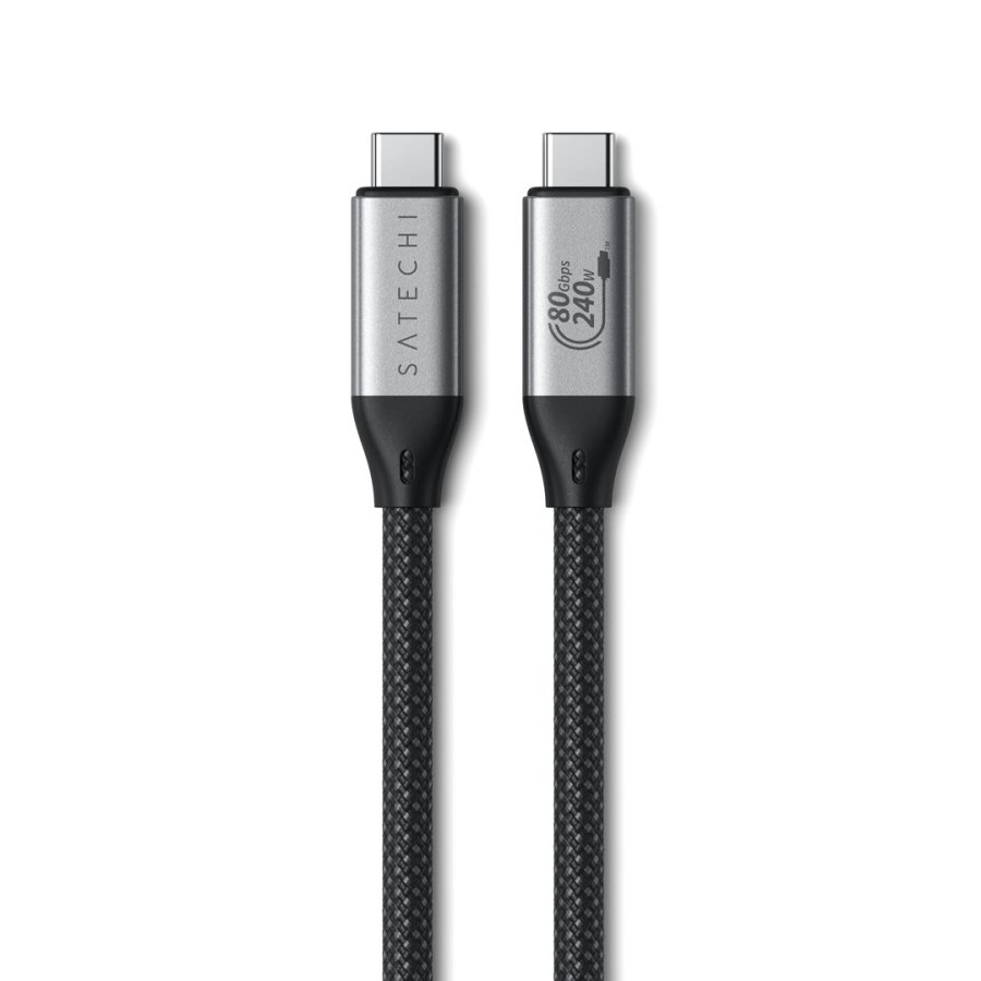 Satechi USB4 V2 Pro Cable USB-kabel USB4 Gen 4x2 1,2 m USB C 120 Gbit/sek. 240 W S�lv, Sort #5